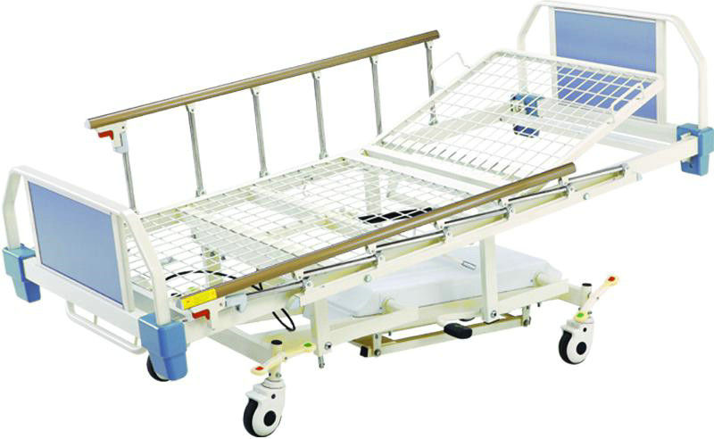 Cama hidráulica del paciente médico de 4 funciones con los carriles laterales de la aleación de aluminio