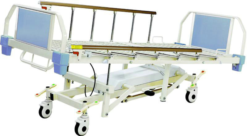 Cama hidráulica del paciente médico de 4 funciones con los carriles laterales de la aleación de aluminio