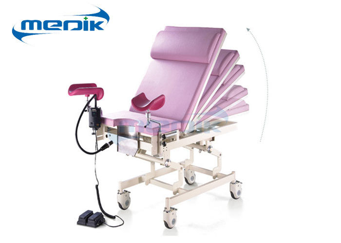 Respaldo de la silla de ginecología del examen del hospital ajustable con el interruptor de pie