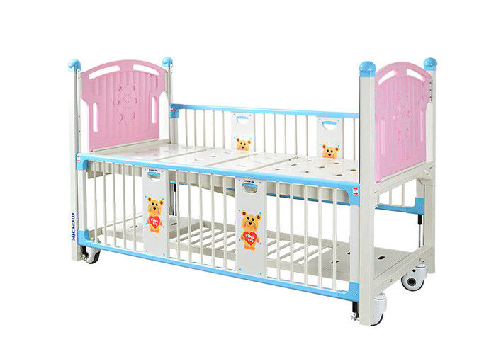 Respaldo pediátrico de dos camas del hospital rosado inestable ajustable para los niños