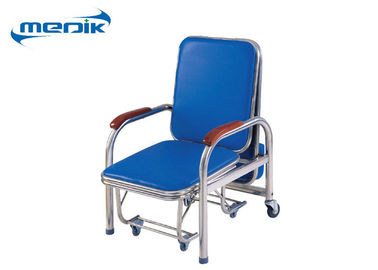 Los muebles plegables del hospital presiden la cama acompañante del acero inoxidable cum silla con el echador