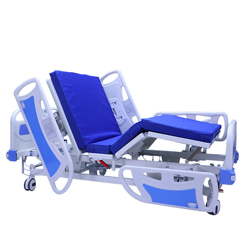 Cama de hospital plegable manual de acero inoxidable de las manivelas ajustables multifuncionales ICU del equipamiento médico 3