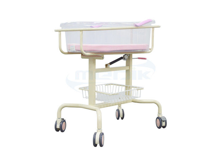 Cuna transparente del hospital del bebé del lavabo con la unidad de almacenamiento para recién nacido