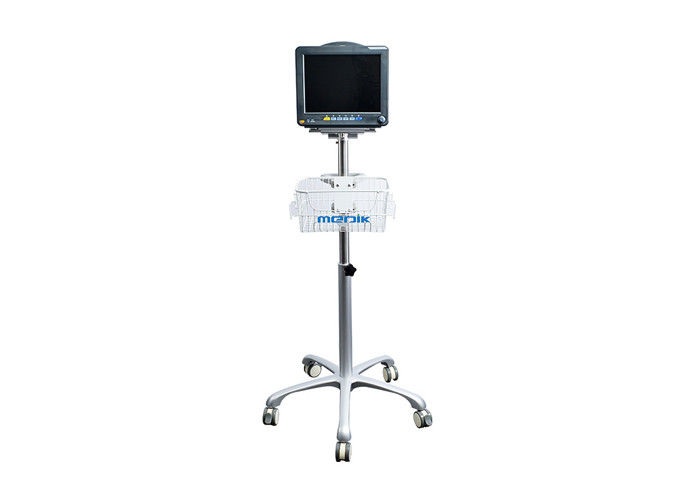 Soporte cardiaco del monitor paciente de la pierna de la aleación de aluminio 5 con la cesta