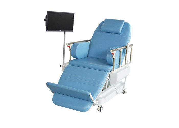Sillas automáticas de la diálisis, silla eléctrica del dibujo de la sangre con la posición de la cama plana